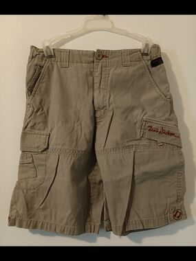 4 For 20$ Boys' Tan Cargo Shorts with Utility Pockets